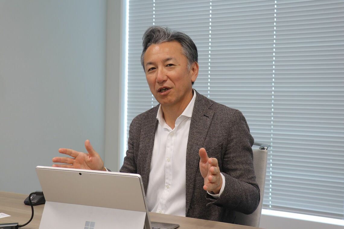 ミスミGの吉田光伸常務。メビーを立ち上げから指揮してきた（記者撮影）