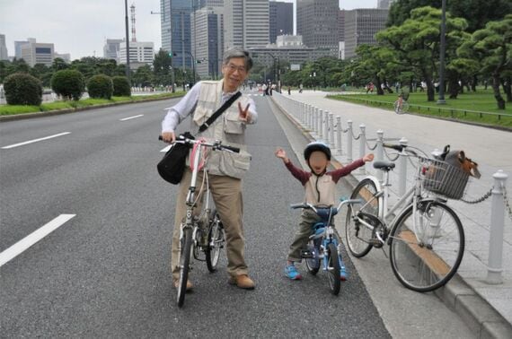 親子でサイクリング