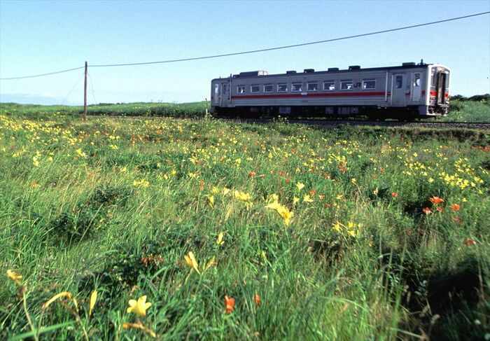 釧網本線を走るディーゼルカー（JR化後の姿）