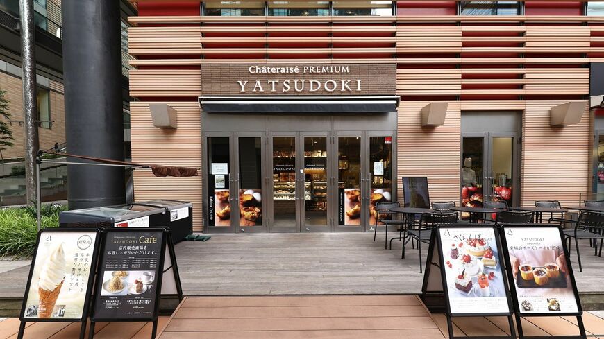 「Chateraise PREMIUM YATSUDOKI（ヤツドキ）」汐留日テレプラザ店。ビジネスパーソンを中心に、昼から夕方にかけての来店が多いという（撮影：尾形文繁）