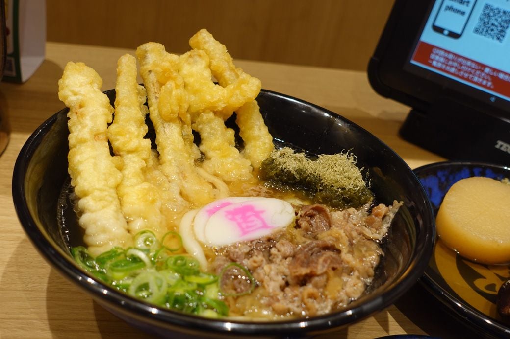 肉ごぼ天うどん