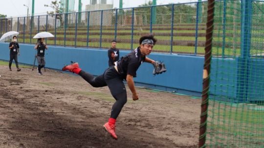 プルダウンによる測定（撮影：筆者）