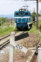 影森から鉱山への線路は急勾配が続く