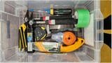 整理された工具類