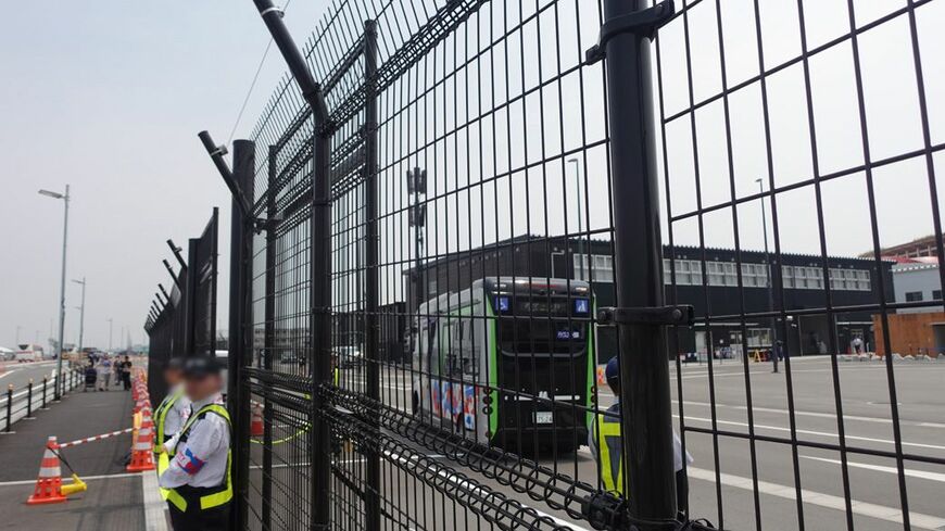 西ゲート側の終点