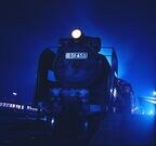 夜の都城駅にたたずむD51