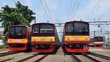 ジャカルタで活躍する元JR東日本の205系電車（筆者撮影）