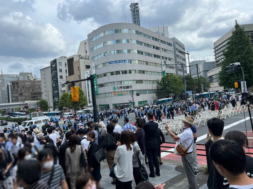 国葬反対デモの様子（東洋経済オンライン編集部撮影）