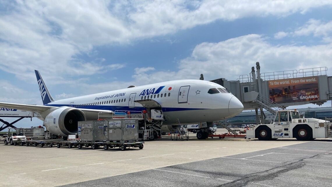 羽田空港では、空港作業車両の自動化が計画されている（記者撮影）