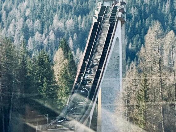 1956年のオリンピックに使われたスキージャンプ台