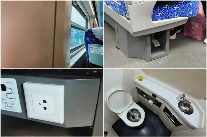 窓と座席は不一致。ペダルはまとめてリクライニングを戻す