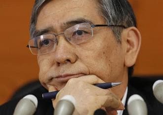黒田総裁、消費増税の修正論議にクギ