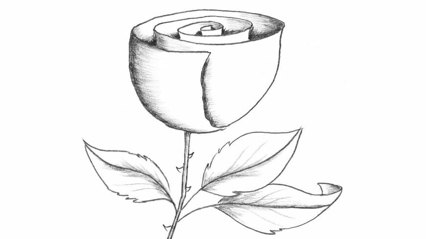素人が描いた上手なバラの絵