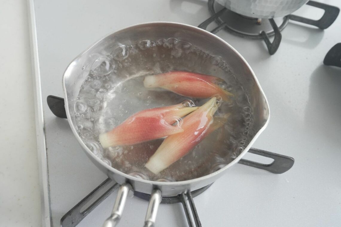 ゆでたみょうが