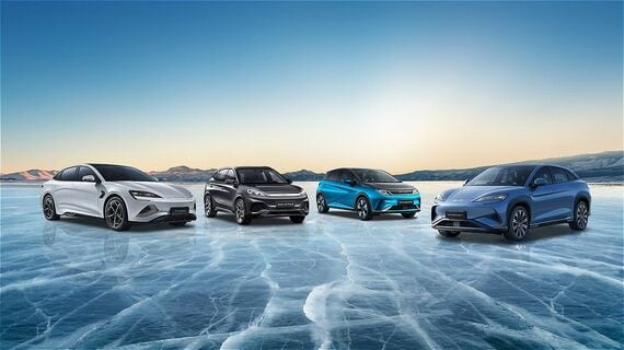 BYDが日本国内で販売している乗用車の車種ラインナップ