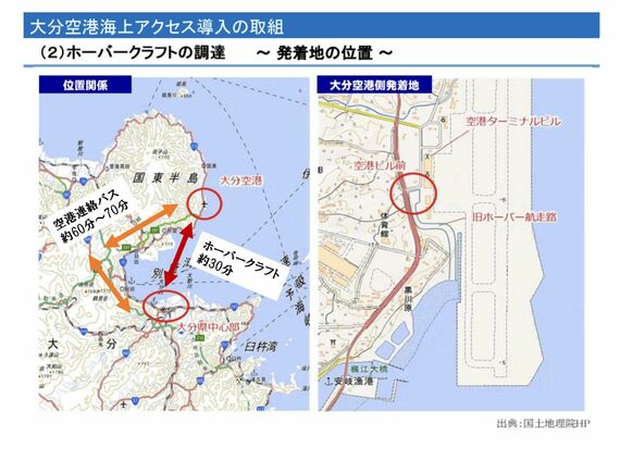 大分のホーバークラフト航路