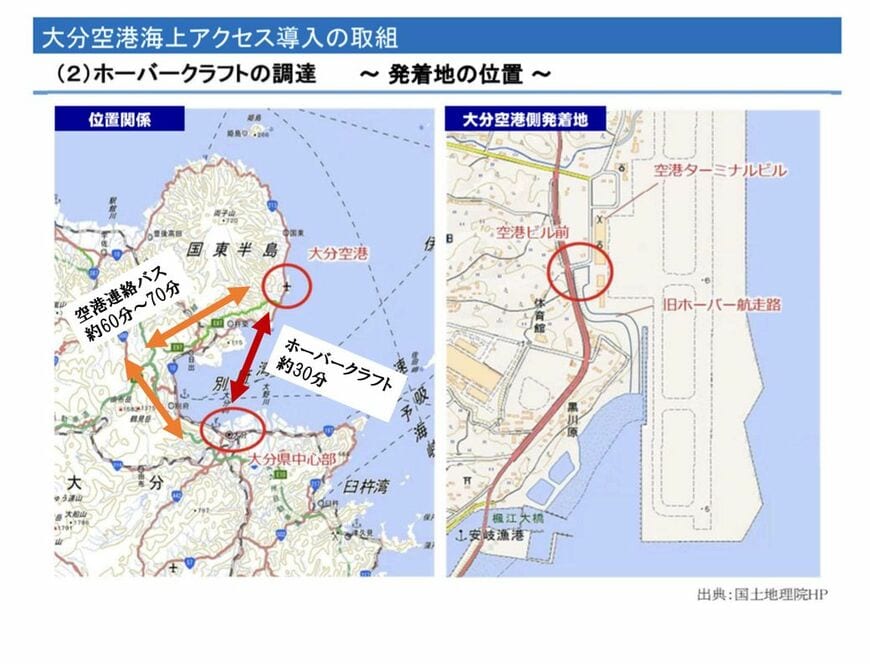 大分のホーバークラフト航路