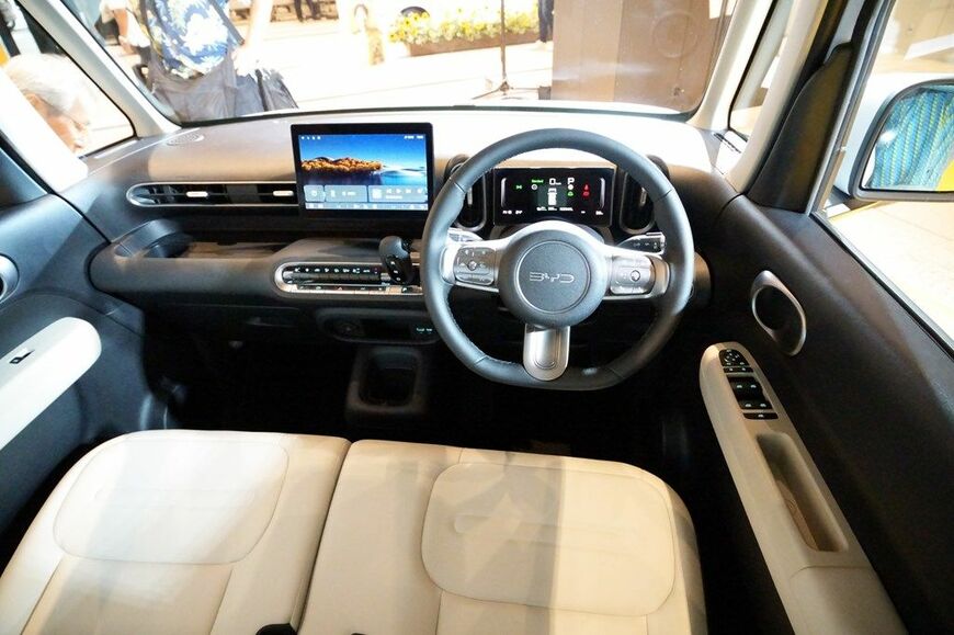 2026年7月28日にBYDが開催した、新型軽EV「RACCO」報道発表会の様子