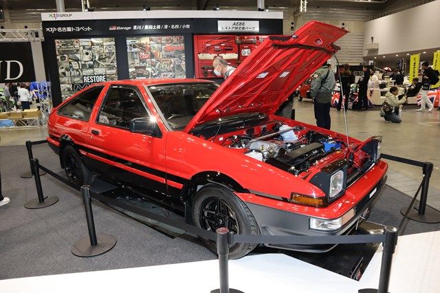 NTP名古屋トヨペット「リボーンレストア・プロジェクト」の概要と、レストアを手がけたAE86型「スプリンタートレノ」（写真：筆者撮影）