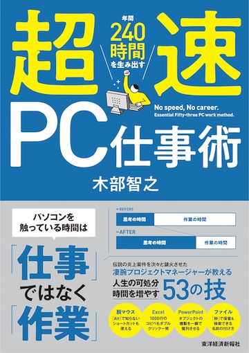 『超速PC仕事術：年間240時間を生み出す』（書影をクリックすると、アマゾンのサイトにジャンプします。紙版はこちら、電子版はこちら。楽天サイトの紙版はこちら、電子版はこちら）