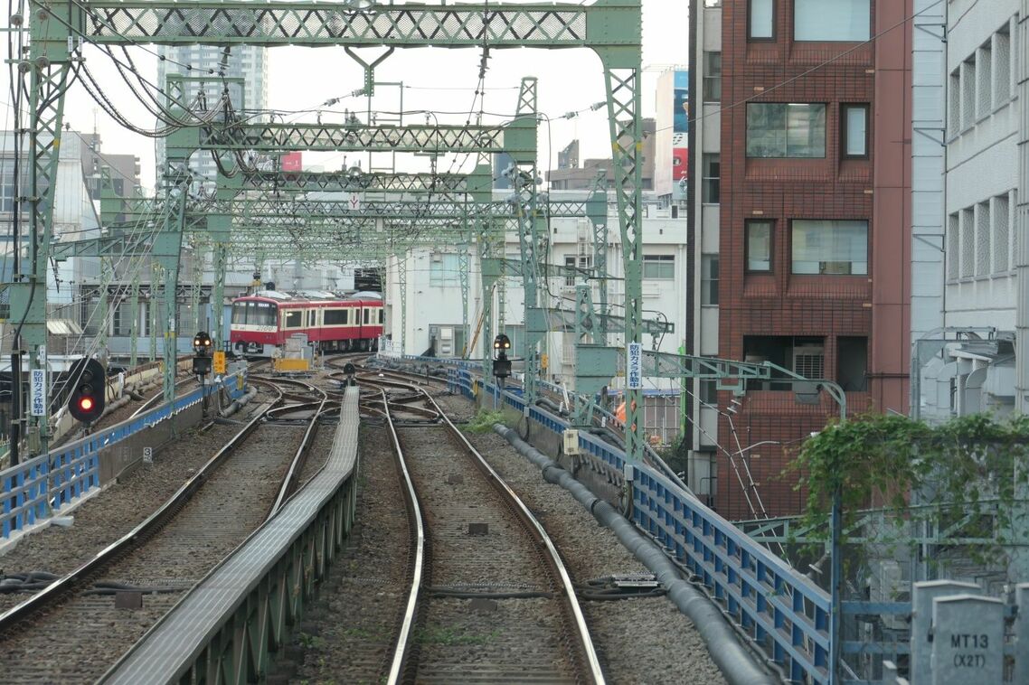 京急品川駅引き上げ線の前面展望