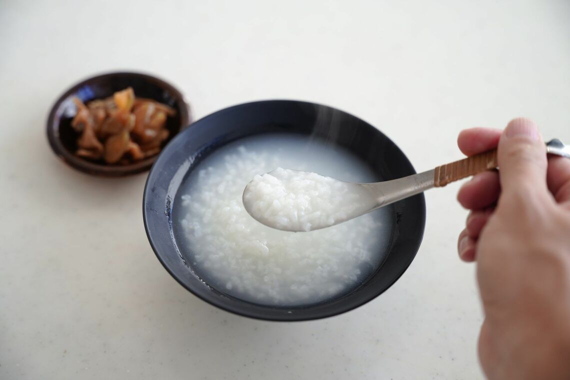 完成した中華粥