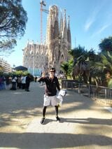 サグラダファミリア×YONEX（筆者撮影）