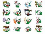 LINEで販売しているヤッターめんのスタンプ（筆者撮影）