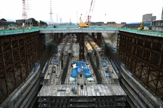リニア中央新幹線 神奈川県駅 工事現場