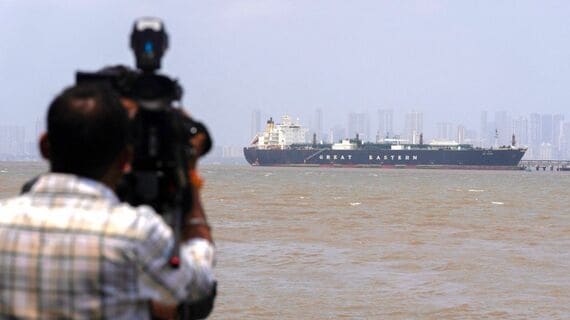 ホルムズ海峡を通過したインド船籍のLPG運搬船