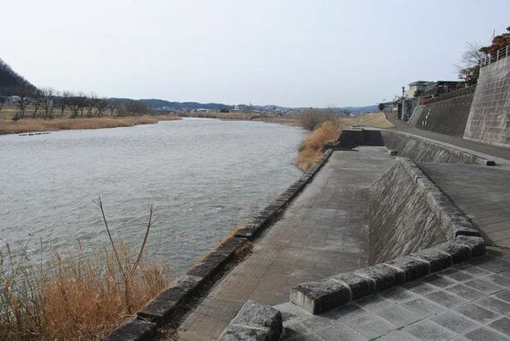 江戸時代の阿武隈川舟運の船着き場の名残