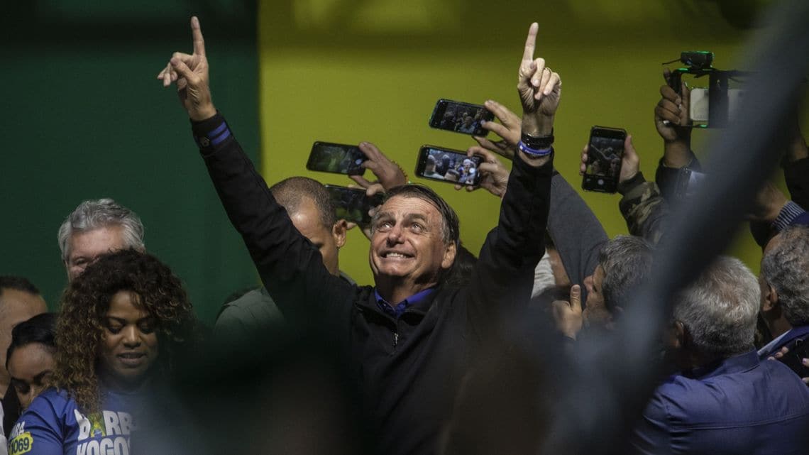 選挙イベントでのボルソナロ大統領