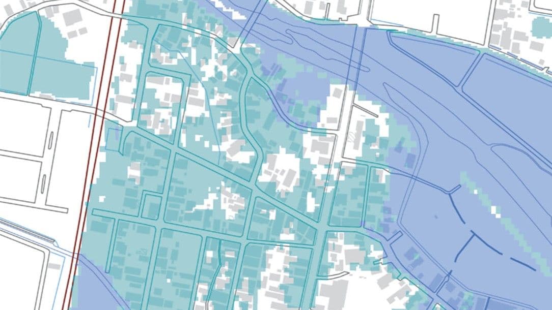 東京海上日動は人工衛星の画像データと建物情報をひもづけ、被災契約者を特定 （画像：東京海上日動）