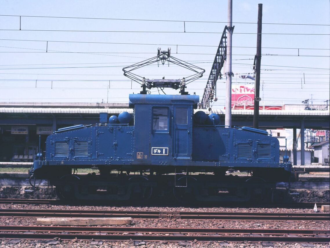 福井鉄道のデキ1形。南越線（1981年廃線）の