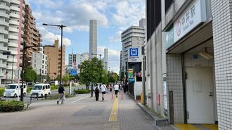 中井・落合を通る山手通り沿いの街並み