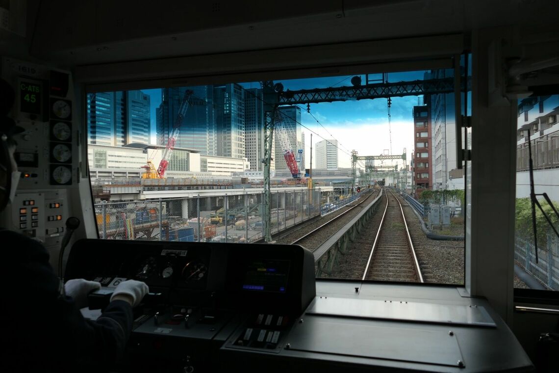 京急品川駅引き上げ線の前面展望