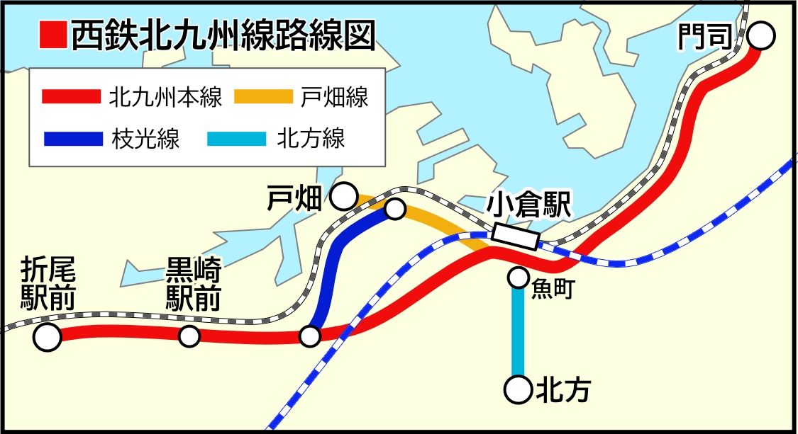 西鉄北九州線路線図