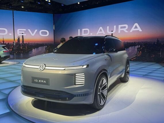 SUV「ID.ERA」はSAICフォルクスワーゲンが出品したコンセプト(筆者撮影)