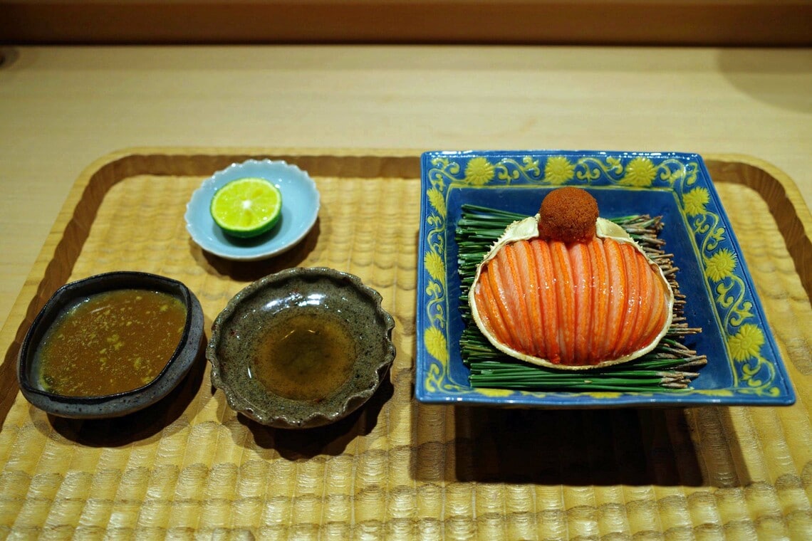 日本料理「伯雲」のせいこ蟹（写真：筆者撮影）