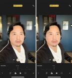 ポートレートモード。右f2.0の場合、左f16の場合