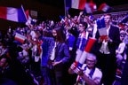 熱狂するフランスチームの応援大