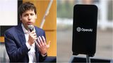 OpenAIのサム・アルトマンCEOとOpenAIのロゴ