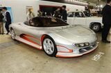1989年の第28回東京モーターショーに参考出品された三菱「HSR-Ⅱ」（筆者撮影）