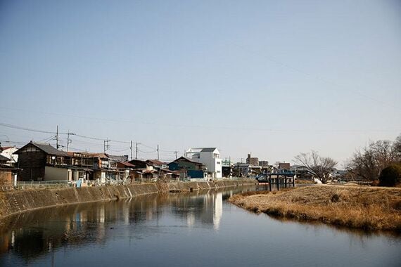 小川町の中心を流れる槻川