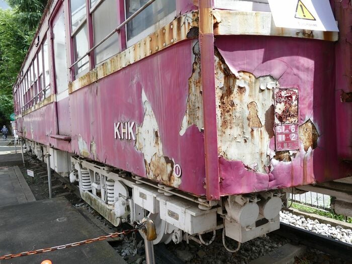 川口市の青木町公園に置かれていた当時のデハ230形