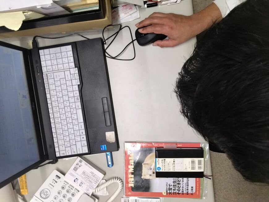 仕事中の中山さんの様子（写真：中山さん提供）