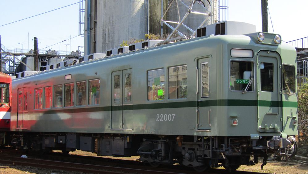 銚子電鉄の22000形車両（筆者撮影）