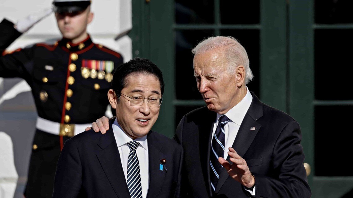 2023年1月、G7議長国としてアメリカを訪問、バイデン大統領と会談した岸田文雄首相（写真・2023 Bloomberg Finance LP）