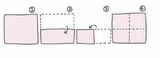 A4サイズの紙を縦半分、横半分に折り（順不同）、全体に大きな十字の折り目を付ける。4分割にしたシートを使って「言葉」と「イメージ」の両方を書き留める（図『A4・1枚記憶法』より）