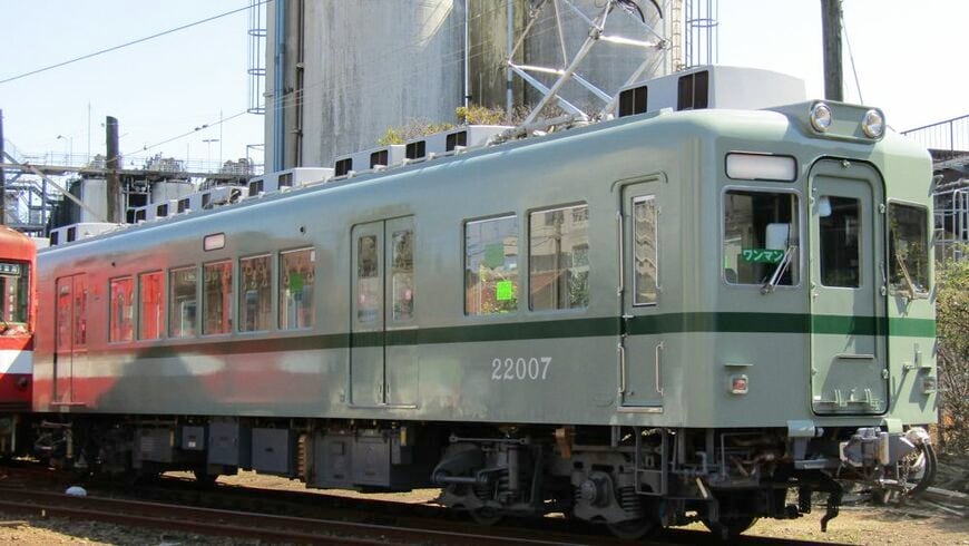 銚子電鉄の22000形車両（筆者撮影）